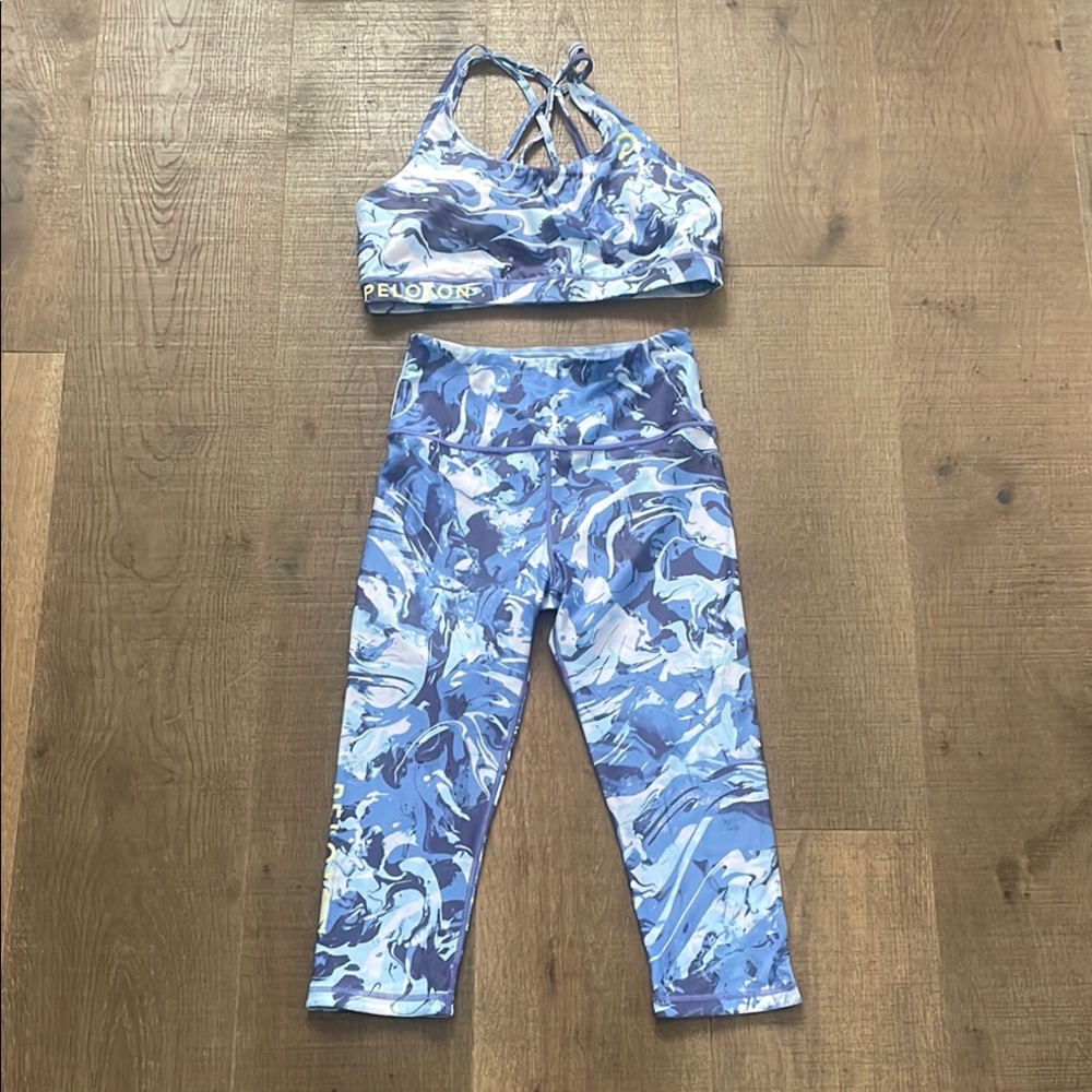 Peloton Orion Marble X WITH Women’s Leggings & Sports Bra Set